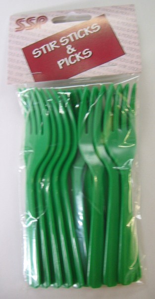 Fork - Heavy Weight - Green - 12 pack